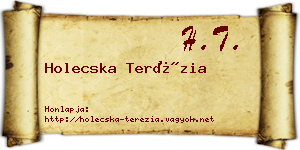 Holecska Terézia névjegykártya