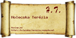 Holecska Terézia névjegykártya